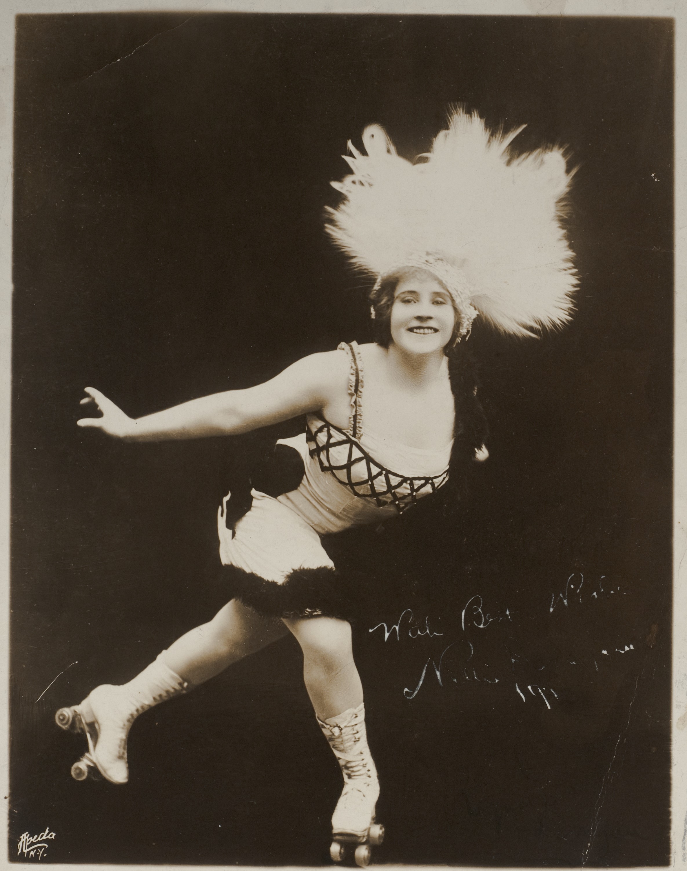 Photograph of woman roller skating